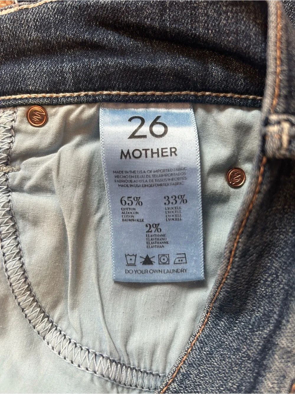 MOTHER The Runaway Bootcut Jeans Medium Kitty Wash Size 26 - Picture 12 of 13